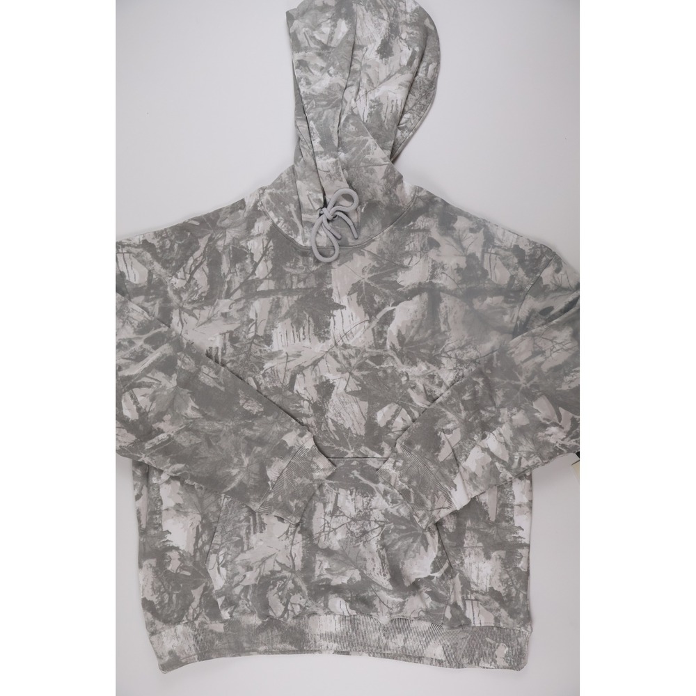 Public Supply Mens Hoodie Relaxed Hunting Camo Snow Gray XL NWT